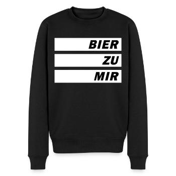 Bier zu mir GaLaBau Landwirt Maurer Malle Party HH - Männer Premium Bio Pullover - Schwarz - Vorne - Nico (187cm)