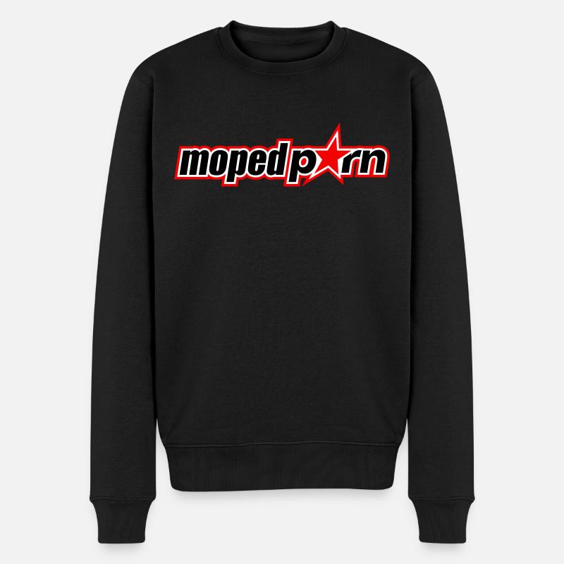 Mopedporn - Männer Premium Bio Pullover - Schwarz