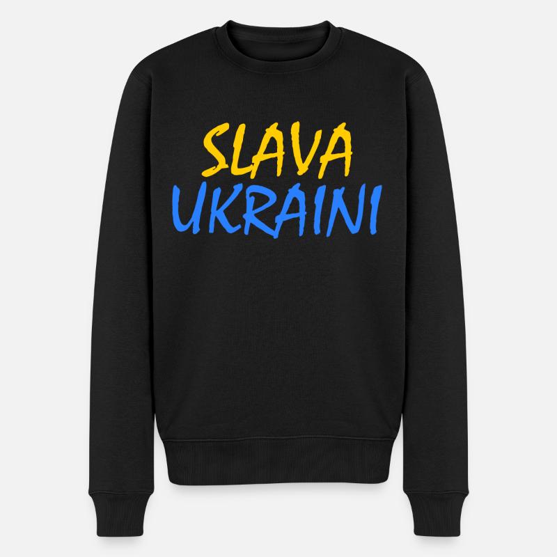 Slava ukraini - Pull Premium bio Homme - noir