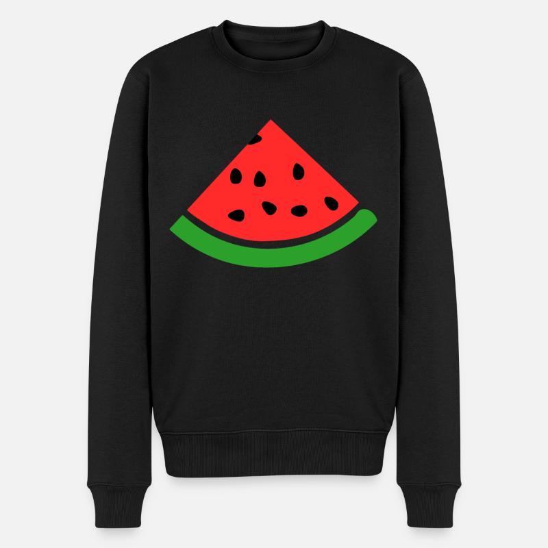 Wassermelone melone - Männer Premium Bio Pullover - Schwarz