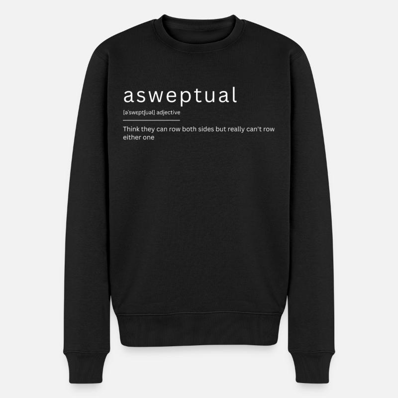 Lustige Ruderwörterbuchdefinition asweptual - Männer Premium Bio Pullover - Schwarz