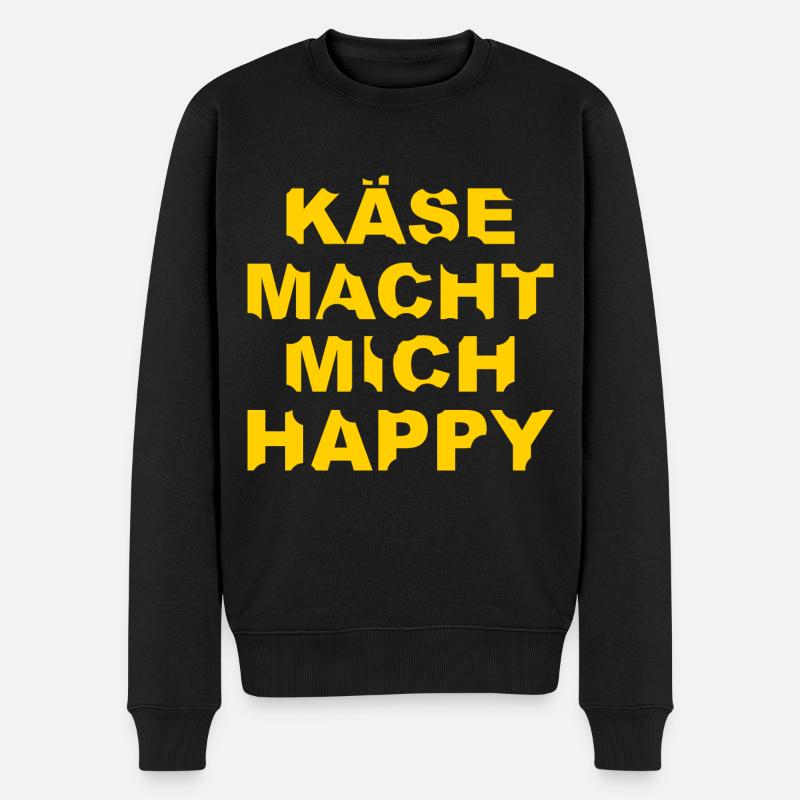 Käse Käseliebhaber Käse Fan - Männer Premium Bio Pullover - Schwarz
