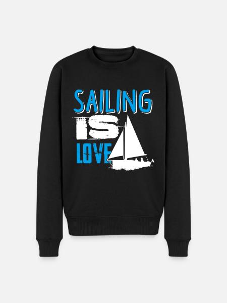 Sailing Is Love - Men's Premium Organic Jumper - black