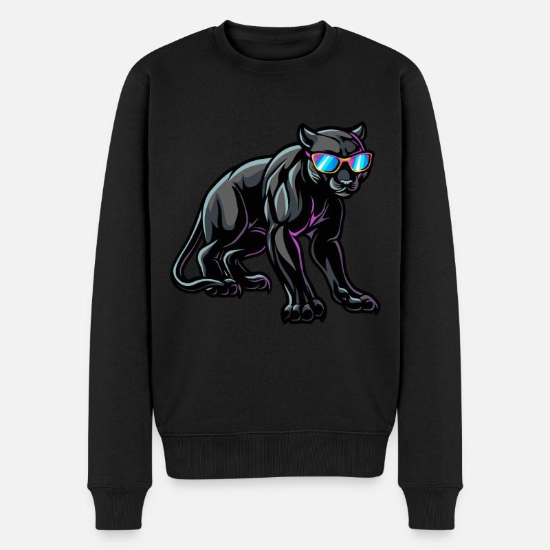 Panthère Cool Animal - Pull Premium bio Homme - noir