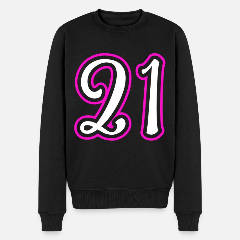 21 Numéro de numéro - Pull Premium bio Homme - noir