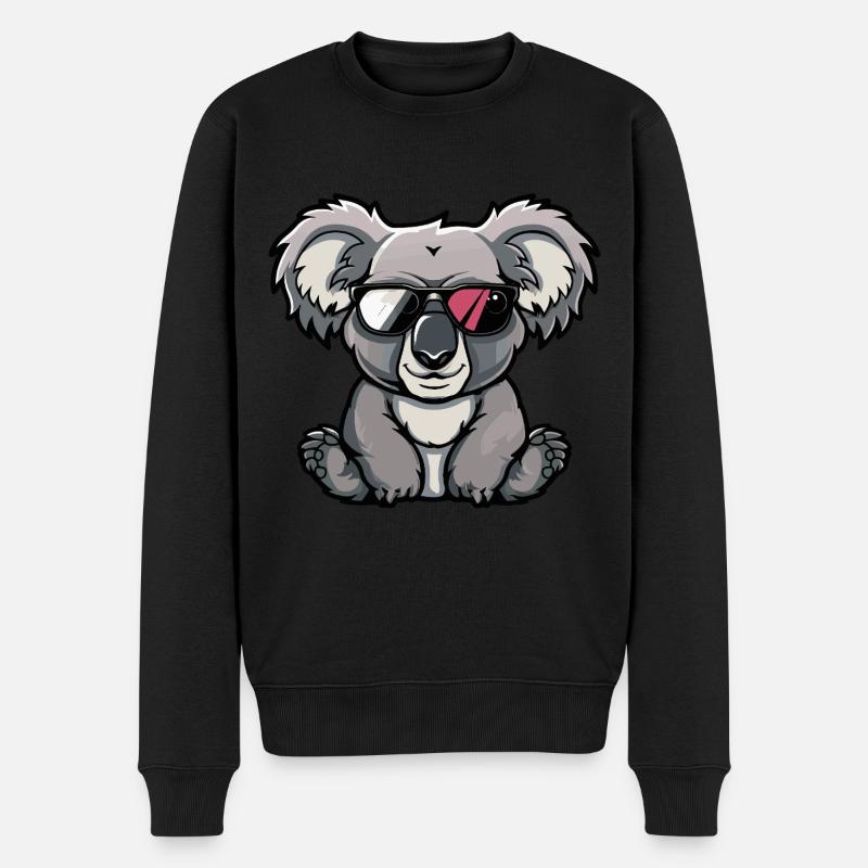 Koala Cool Animal - Pull Premium bio Homme - noir