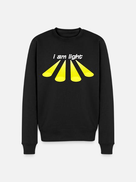 i am light - Men's Premium Organic Jumper - black