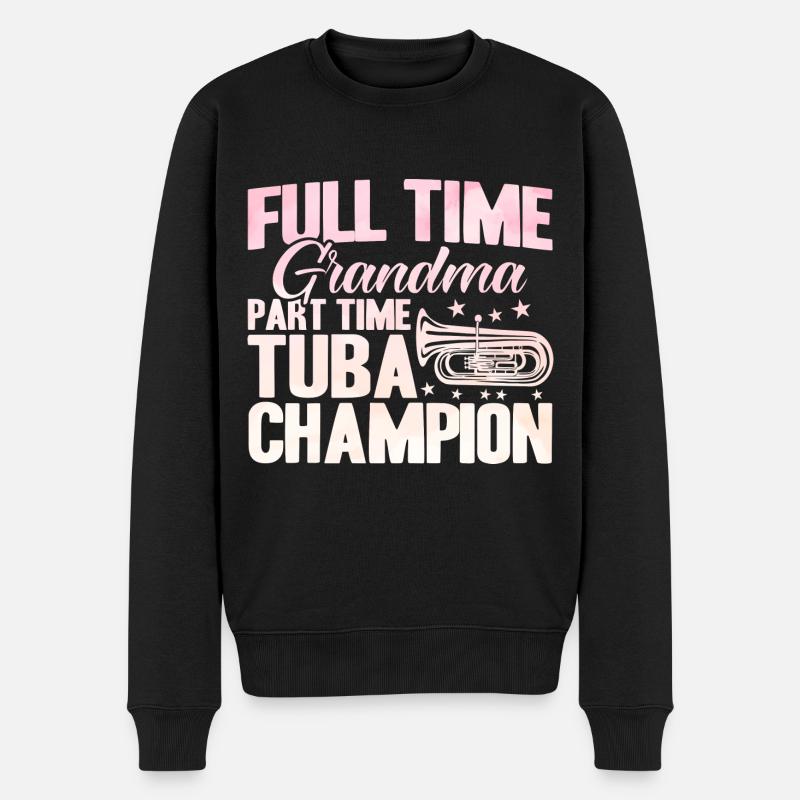 Tuba Großmutter Tuba Meisterin Geschenk - Männer Premium Bio Pullover - Schwarz