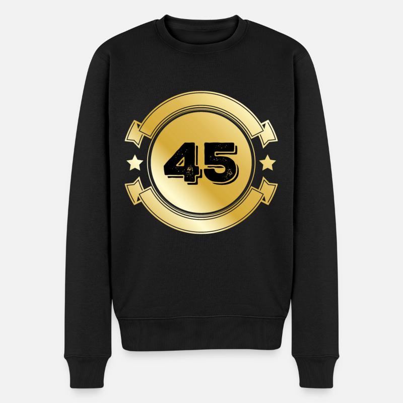 Emblème d’or 45 - Pull Premium bio Homme - noir