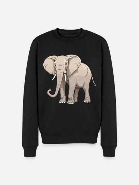 Elephant Animal - Men's Premium Organic Jumper - black