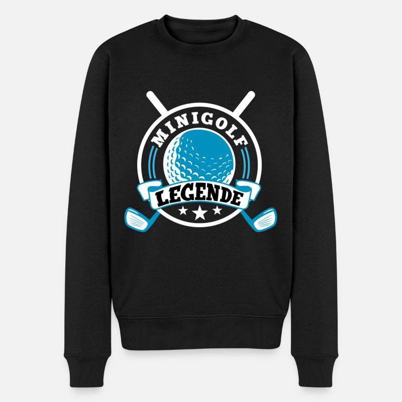 Minigolf Legende Geschenkidee - Männer Premium Bio Pullover - Schwarz
