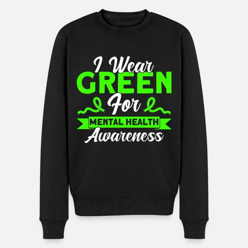 Conscience psychologique Green Loop Dépression - Pull Premium bio Homme - noir