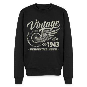 Millésime 1943 Année de naissance 81 Anniversaire 81 Millésime - Pull Premium bio Homme - noir - Devant - Nico (187cm)