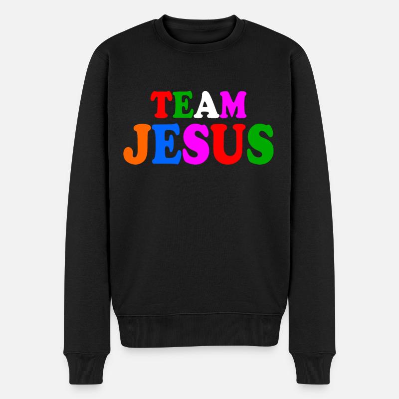 Team jesus - Pull Premium bio Homme - noir