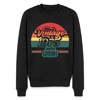 Jahrgang 1975 Limitierte Auflage - Männer Premium Bio Pullover - Schwarz - Vorne - Nico (187cm)