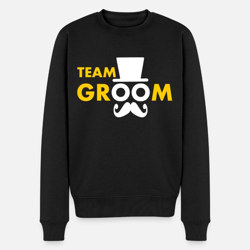 Team groom - Männer Premium Bio Pullover - Schwarz