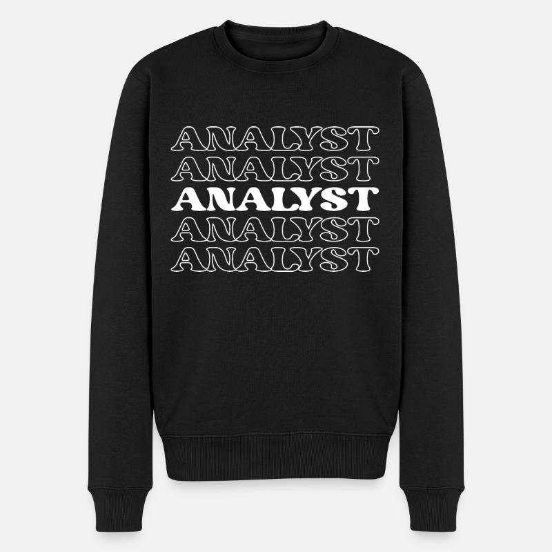 Analyste, Examinateur, Examinateur, Analyste, Inspecteur - Pull Premium bio Homme - noir