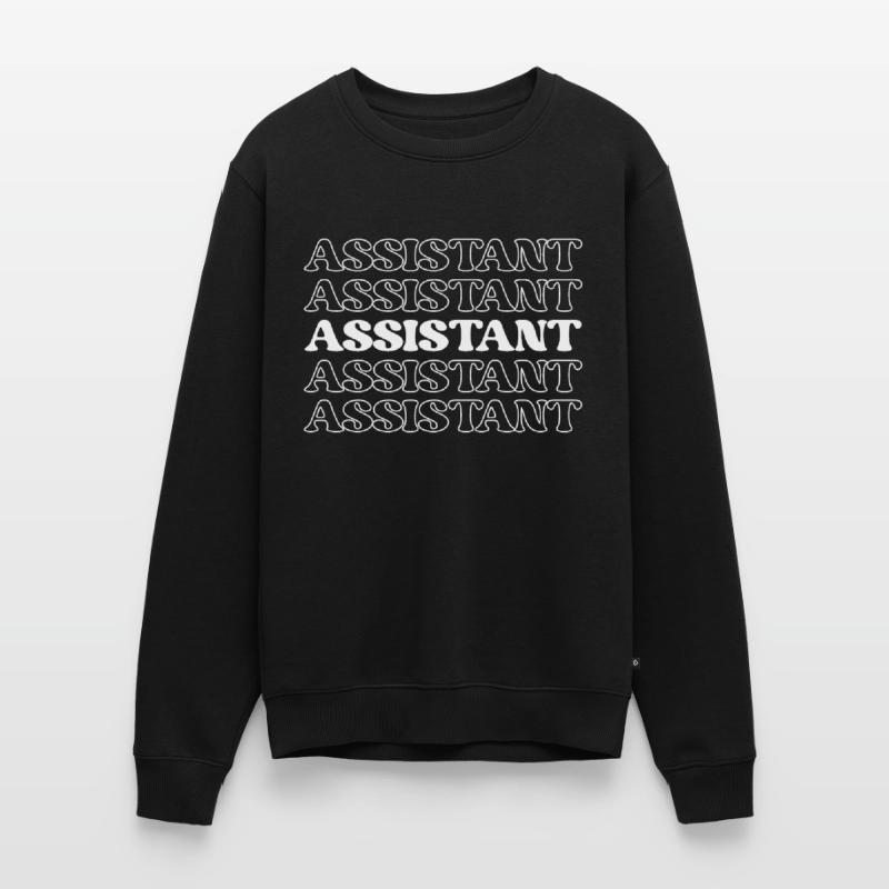 Assistante Assistante Assistante Aide Supportrice Pull Premium bio Homme