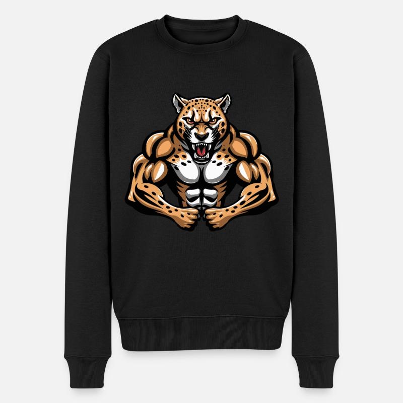 Musculation des muscles guépard - Pull Premium bio Homme - noir