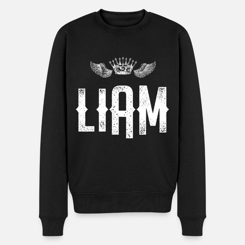 Liam - Männer Premium Bio Pullover - Schwarz
