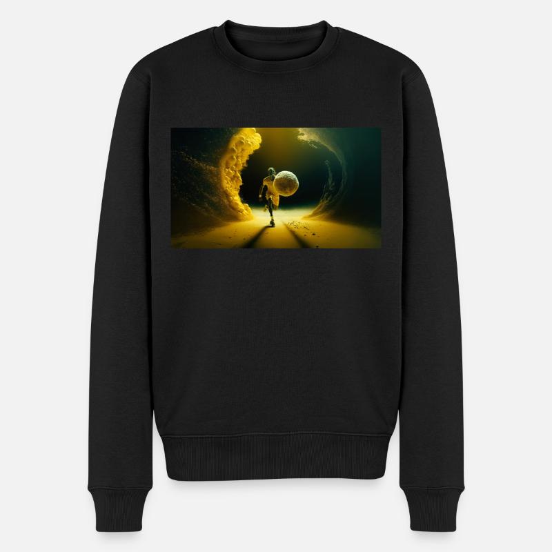 Joueur de tennis dans l’espace - Pull Premium bio Homme - noir