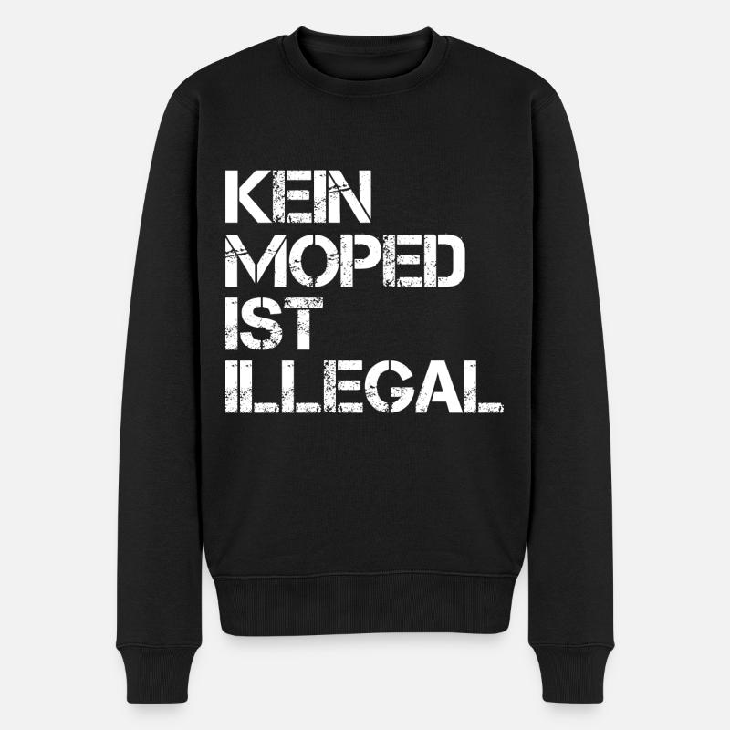 Moped Design für einen Mopedfahrer - Männer Premium Bio Pullover - Schwarz