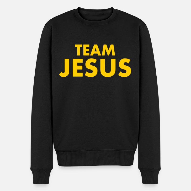 Team jesus - Pull Premium bio Homme - noir