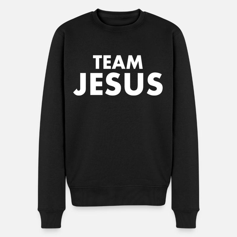 Team jesus - Pull Premium bio Homme - noir