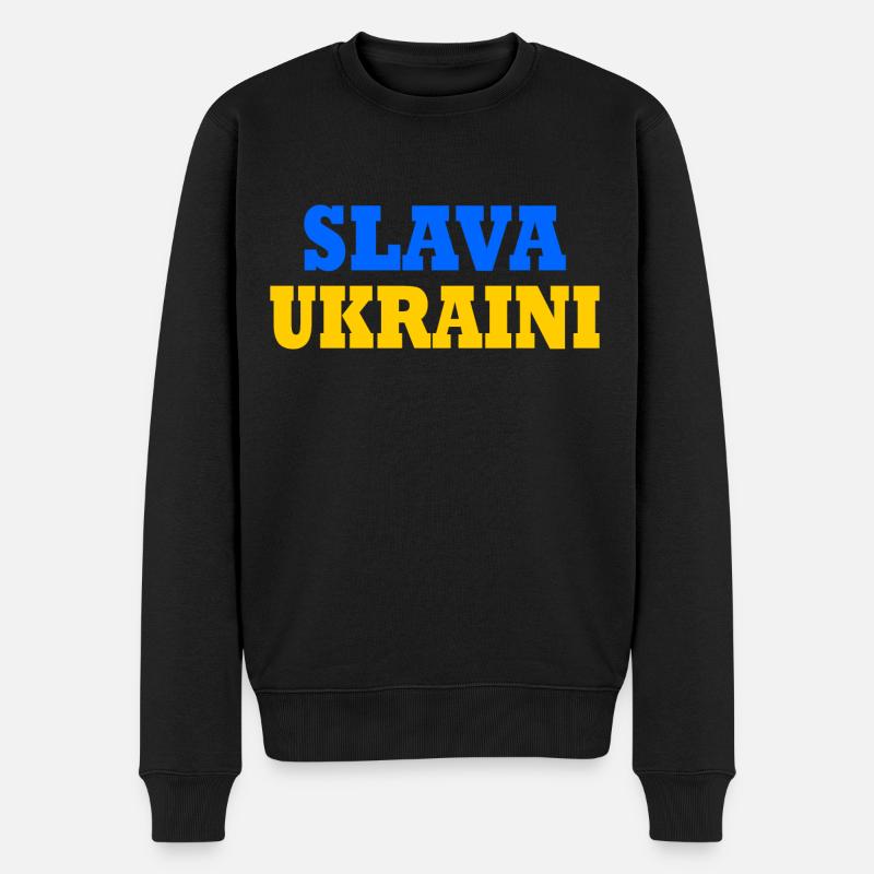 Slava ukraini - Pull Premium bio Homme - noir