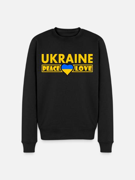 Ukraine - Men's Premium Organic Jumper - black
