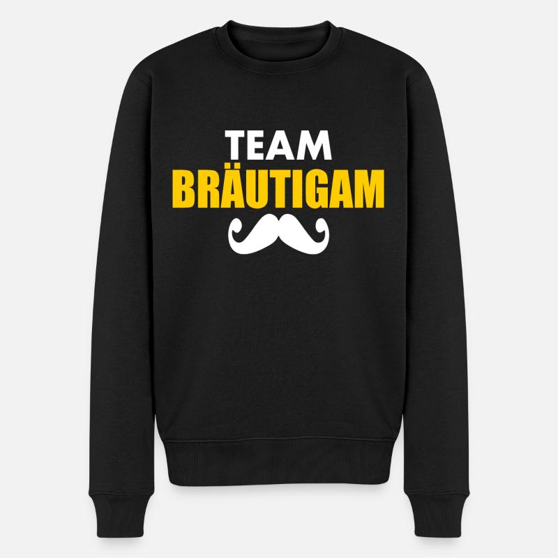 Team bräutigam - Männer Premium Bio Pullover - Schwarz