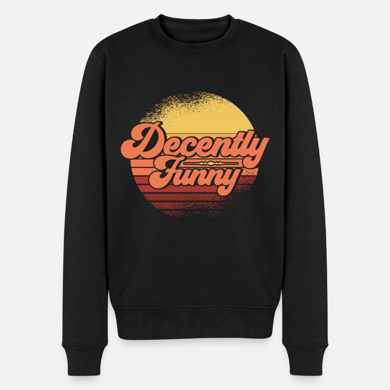 Schwarzer Humor Sarkasmus Ironie Geschenk - Männer Premium Bio Pullover - Schwarz