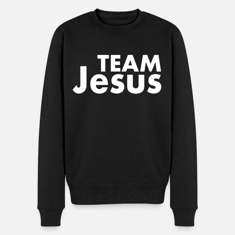 Team jesus - Pull Premium bio Homme - noir