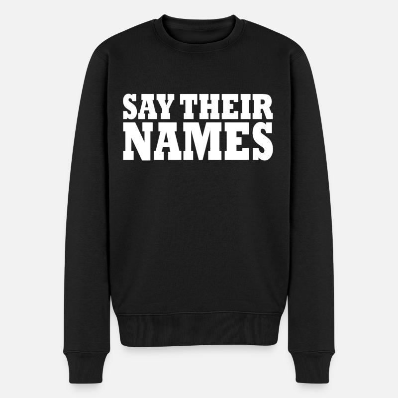 say their names - Pull Premium bio Homme - noir