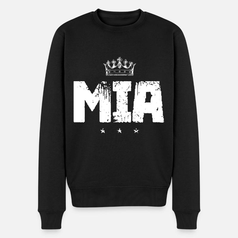Mia - Männer Premium Bio Pullover - Schwarz