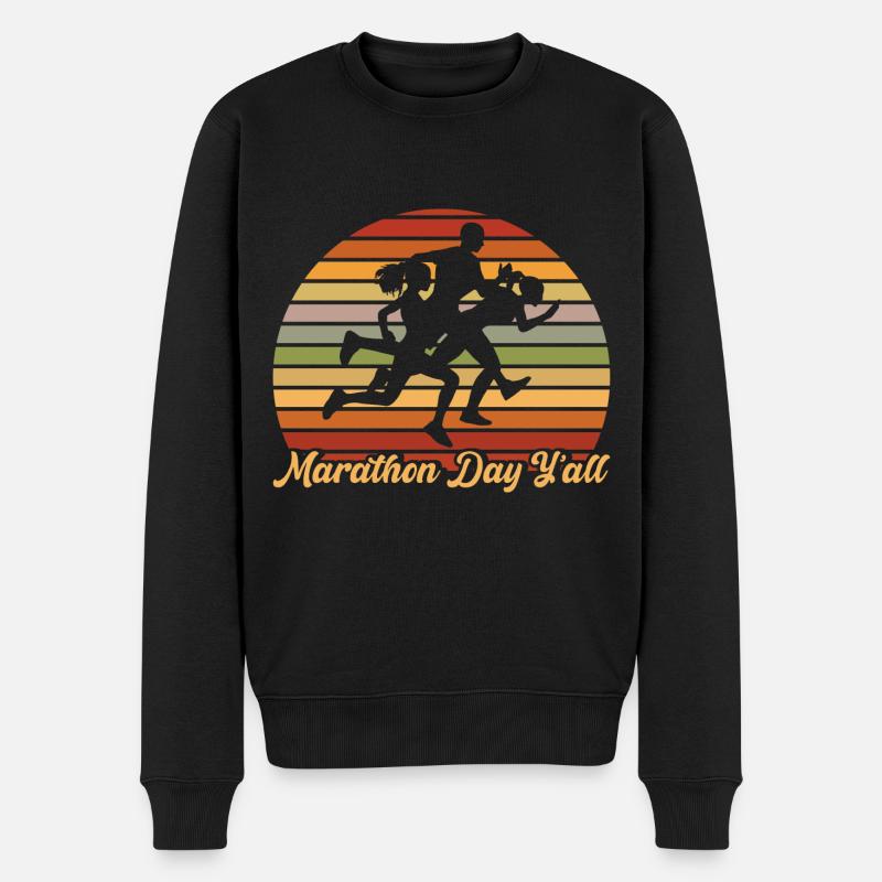 Halbmarathon Joggen Laufen Geschenk - Männer Premium Bio Pullover - Schwarz