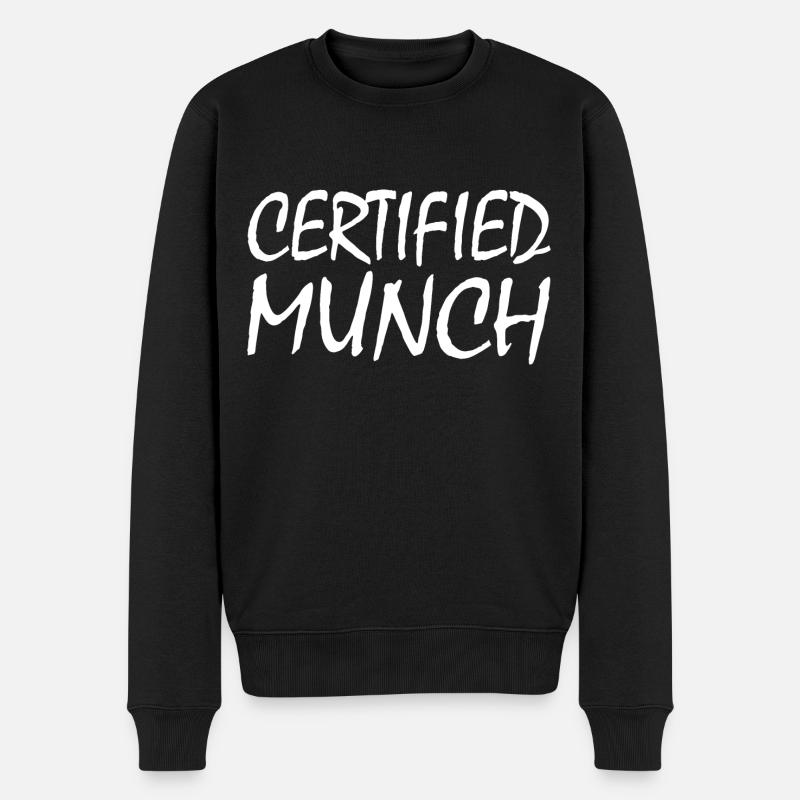 Certified munch - Männer Premium Bio Pullover - Schwarz