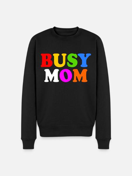 Busy mom - Men's Premium Organic Jumper - black