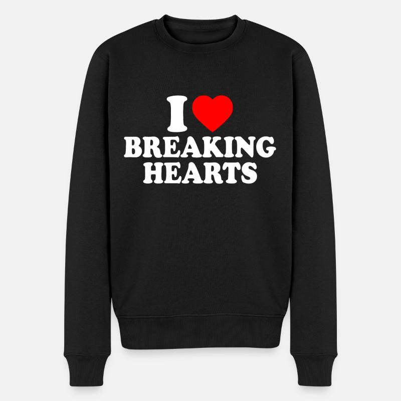 I love breaking hearts - Pull Premium bio Homme - noir