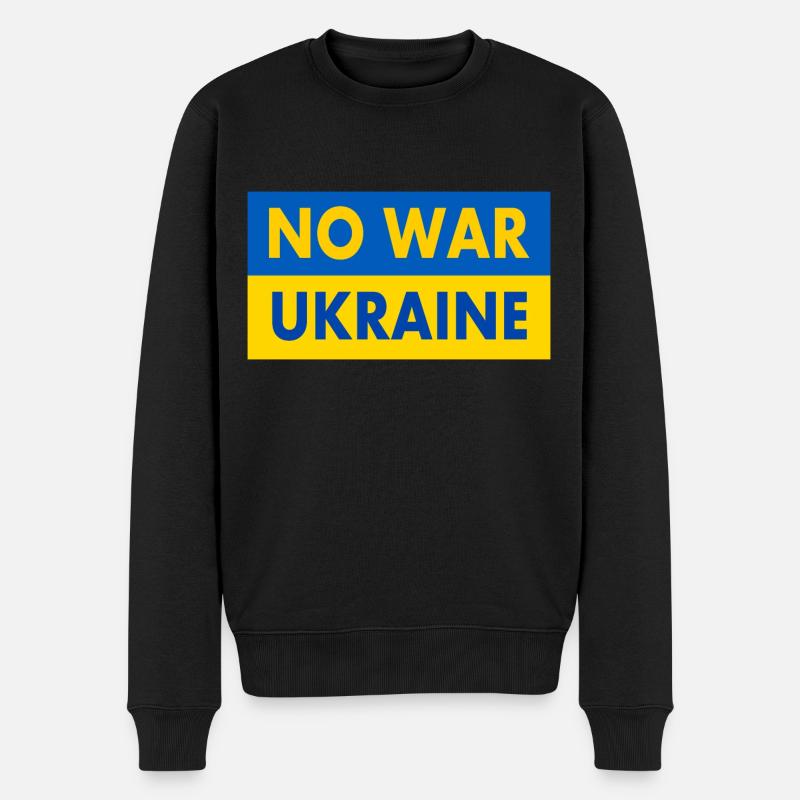 No war - Männer Premium Bio Pullover - Schwarz