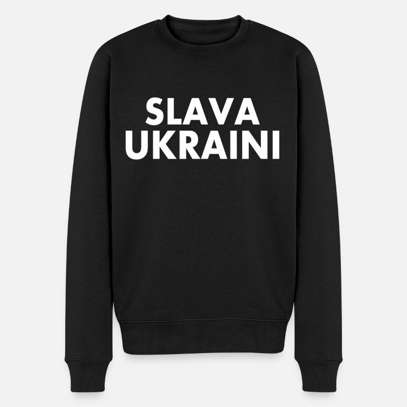 Slava ukraini - Pull Premium bio Homme - noir