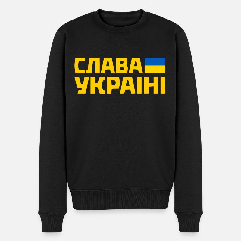 Slava ukraini - Pull Premium bio Homme - noir