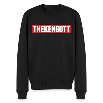 Thekengott Lustiger Kreisliga Fußball Spruch - Männer Premium Bio Pullover - Schwarz - Vorne - Nico (187cm)