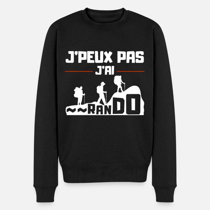 J'Peux pas j'ai Rando - Pull Premium bio Homme - noir