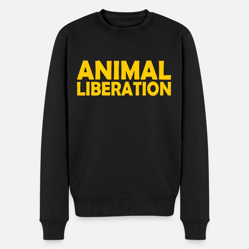 Animal liberation - Männer Premium Bio Pullover - Schwarz