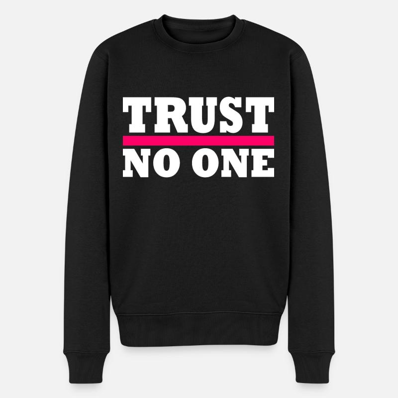 Trust no one - Pull Premium bio Homme - noir