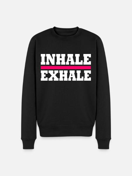 Inhale exhale - Men's Premium Organic Jumper - black
