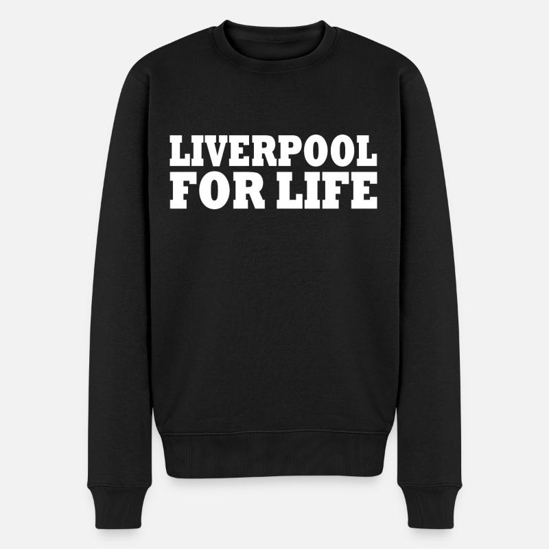 Liverpool - Männer Premium Bio Pullover - Schwarz
