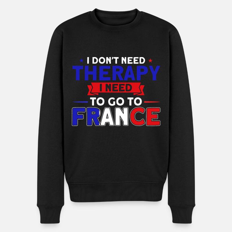 Français Drapeau Français Roots Cadeau - Pull Premium bio Homme - noir