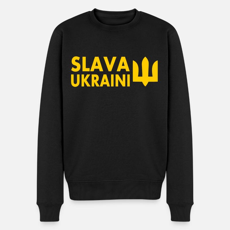 Slava ukraini - Pull Premium bio Homme - noir